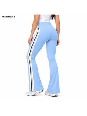 High Waisted Flare Yoga Pants Wide Leg Tummy Control Workout Pants